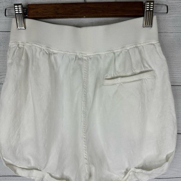 Faherty Womens size XS Cuffed Arlie Day Linen Shorts 3" White - Picture 5 of 8